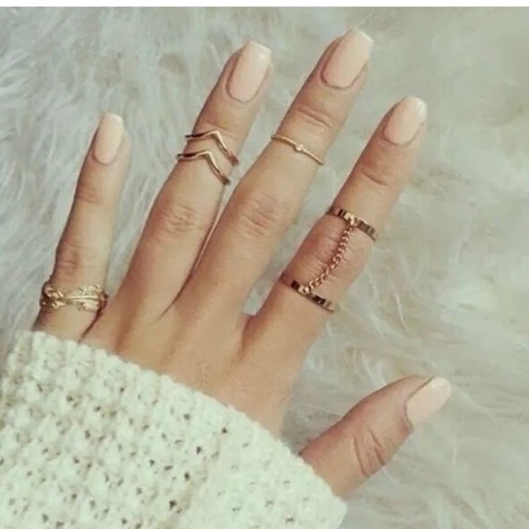 6 piece set midi rings - Picture 1 of 4